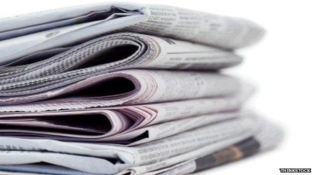 Newspaper pile
