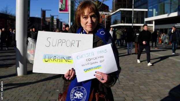 A Chelsea fan at Wembley