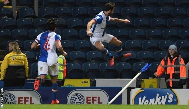 Charlie Mulgrew celebrates his winner against Newcastle