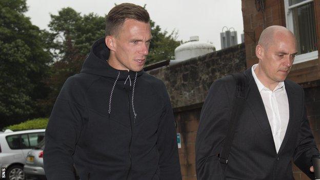 Dorus de Vries arrives for his medical in Glasgow on Friday