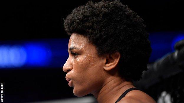 Angela Hill in a UFC fight