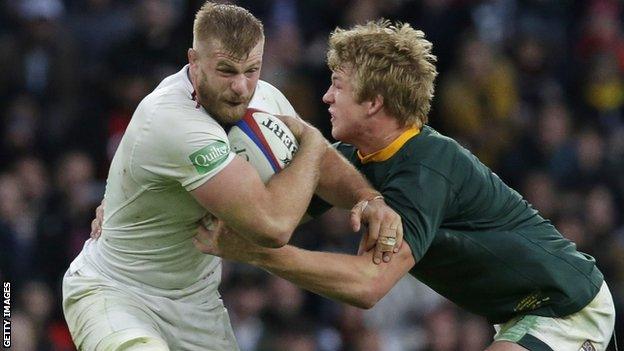 George Kruis in action for England