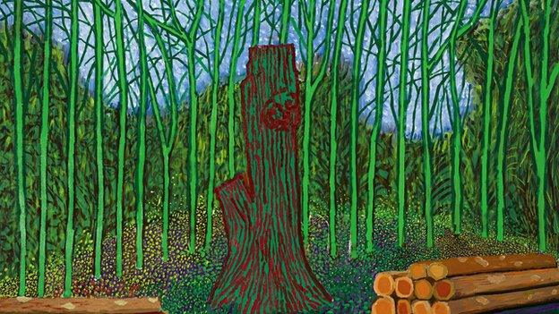 David Hockney's Arranged Felled Trees