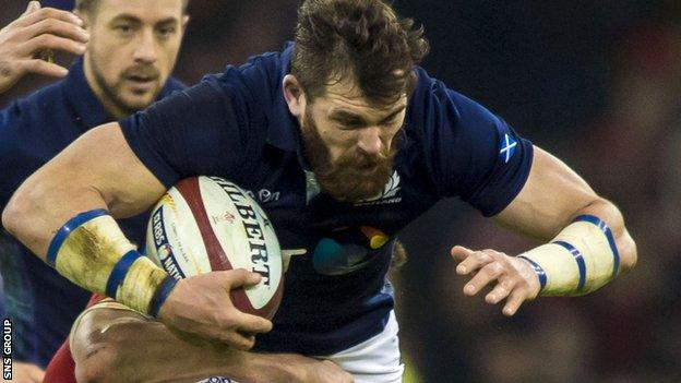 Sean Lamont in action for Scotland