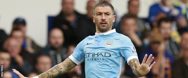 Manchester City defender Aleksandar Kolarov