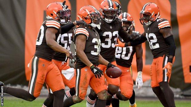 Cleveland Browns celebrate