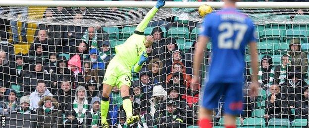 Dorus de Vries watches Souleymane Coulibaly's strike go past him