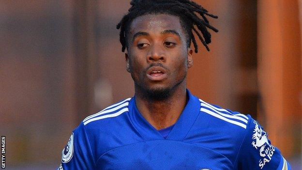 Khanya Leshabela in action for Leicester's under-23 side