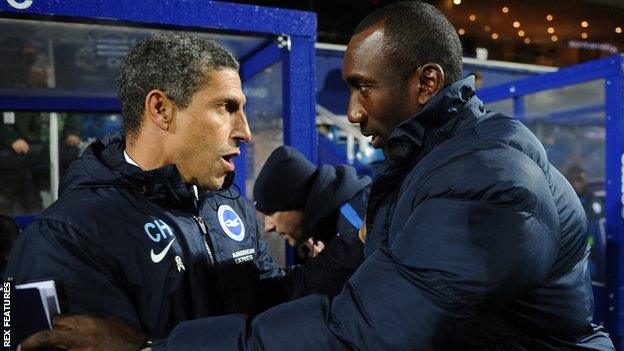 Chris Hughton and Jimmy Floyd Hasselbaink