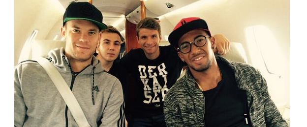 Four German players enjoyed a luxury trip back to Munich