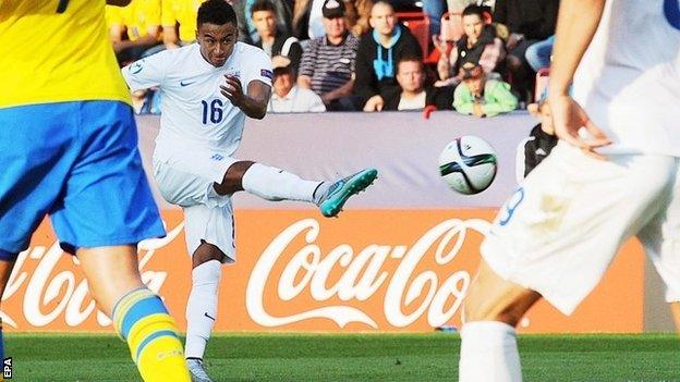 Jesse Lingard scores for England