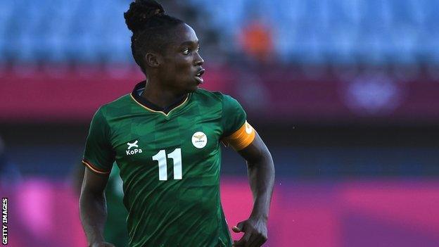 Barbra Banda in action for Zambia