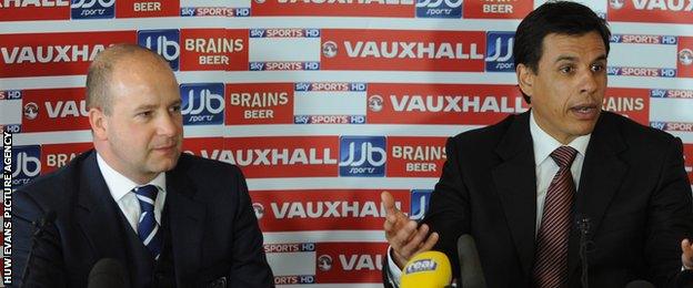 FAW chief executive Jonathan Ford with Chris Coleman