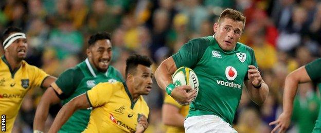 CJ Stander was held up over the line in the 43rd minute at Suncorp Stadium