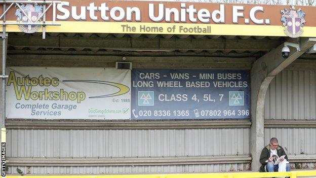 Sutton United's Gander Green Lane home