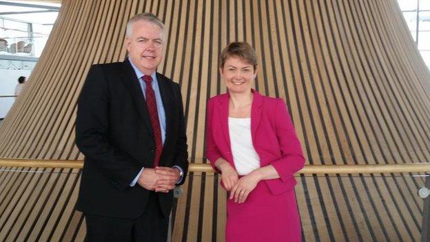 Carwyn Jones and Yvette Cooper