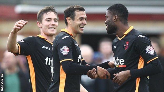 Exeter scored three second-half goals to ease past non-league Didcot Town