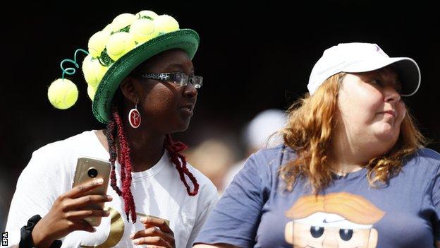 Fans on Centre Court paid a minimum of £56 for tickets on Tuesday