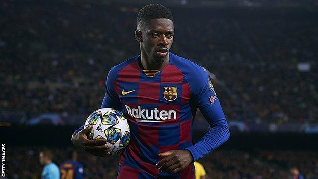 Ousmane Dembele of Barcelona