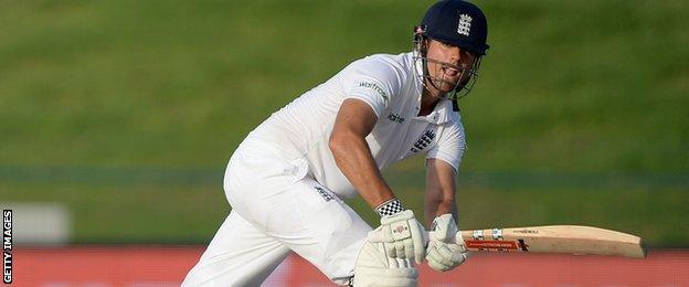 Alastair Cook bats