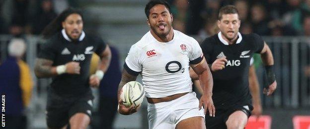 Manu Tuilagi on England duty