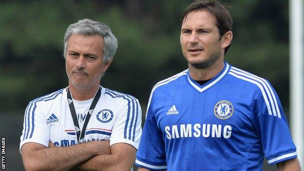 Jose Mourinho and Frank Lampard