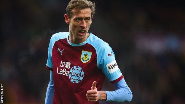 Burnley striker Peter Crouch