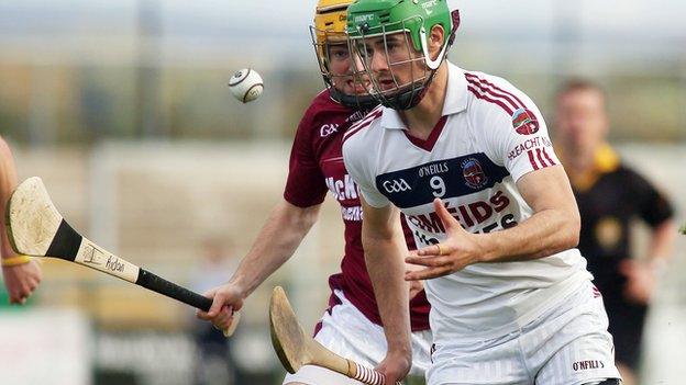 Chrissy McKaigue is one of 13 dual players who will be part of the Slaughtneil hurling squad on Sunday