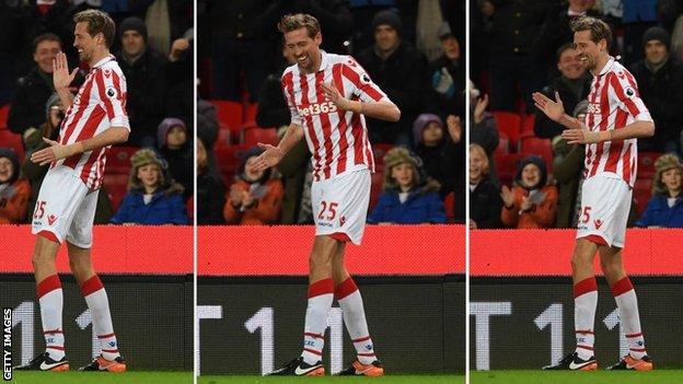 Crouch gained notoriety for his trademark 'robot' goal celebration