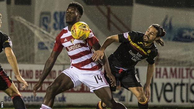 Swansea striker Botti Biabi on loan at Hamilton Academical