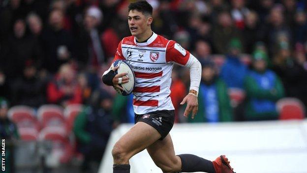 Welsh teenager Louis Rees-Zammit made his Gloucester debut against Wasps in the Premiership Rugby Cup in October 2018