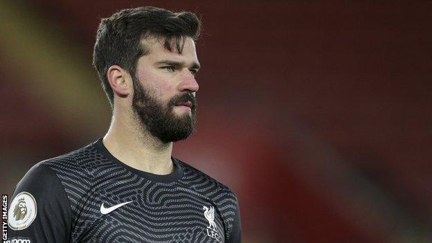 Liverpool goalkeeper Alisson