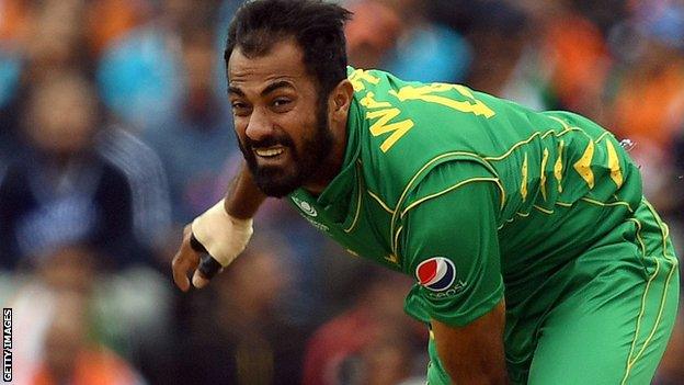 Pakistan fast bowler Wahab Riaz