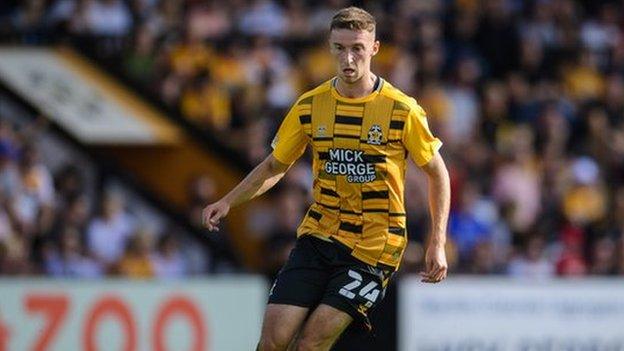 Conor Masterson playing for Cambridge United this season