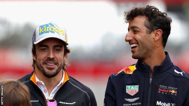 Fernando Alonso and Daniel Ricciardo