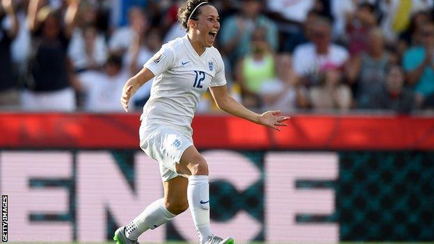 Lucy Bronze celebrates