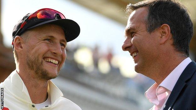 Joe Root and Michael Vaughan