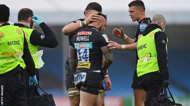 Jack Nowell leaves the field