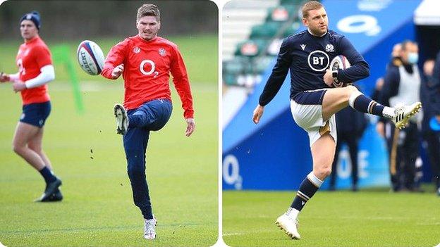 Owen Farrell and Finn Russell