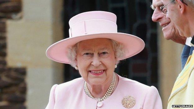 The Queen attends Princess Charlotte's christening