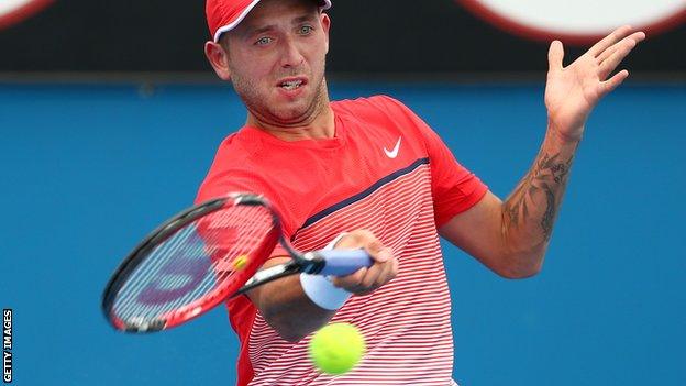 Dan Evans won his opening qualifying match at the Australian Open on a day where temperatures in Melbourne reached 42 degrees