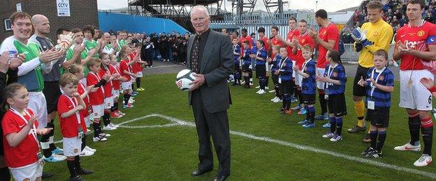 Harry Gregg was honoured with a testimonial between Manchester United and an Irish League Select six years ago