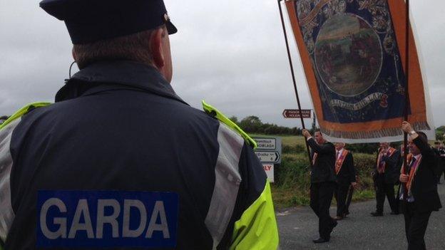 Several thousand people are in the County Donegal village for the demonstration