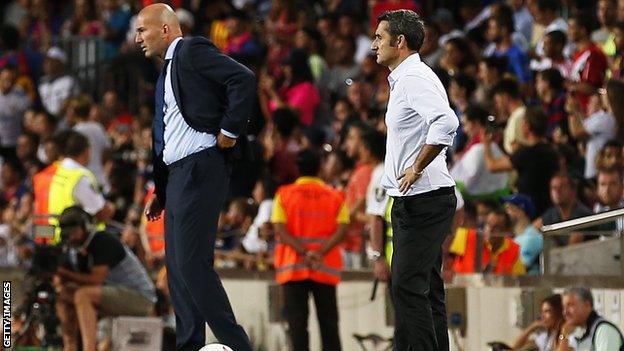 Zinedine Zidane and Ernesto Valverde