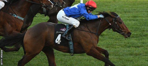 Michelle Payne in action at the Melbourne Cup