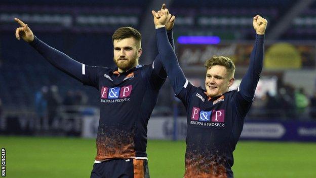 Darcy Graham (right) scored the decisive try as Edinburgh reached the quarter-finals