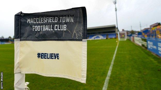 Corner flag at Macclesfield Town