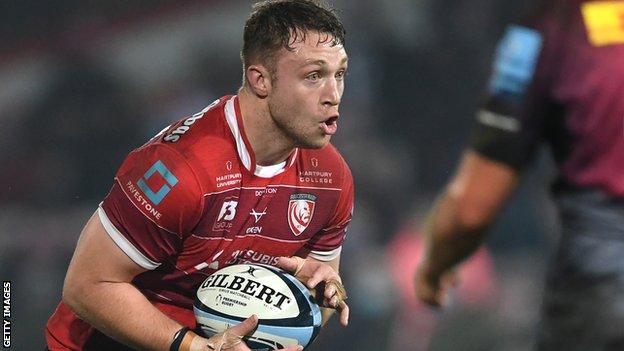 Ruan Ackermann in action for Gloucester