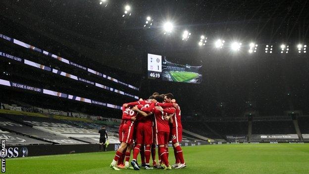 Liverpool celebrate win over Spurs