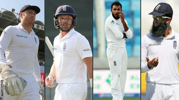 Jonny Bairstow, Ian Bell, Adil Rashid and Moeen Ali